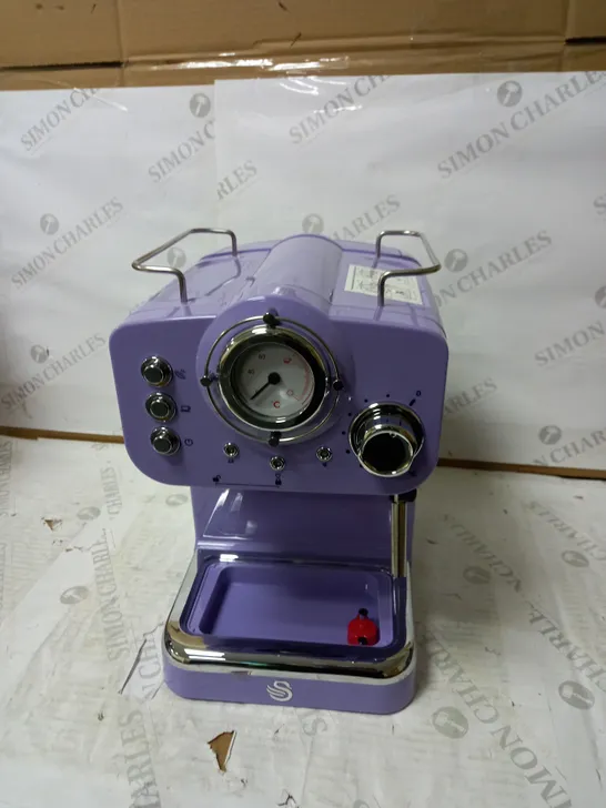 SWAN RETRO PUMP ESPRESSO MACHINE - PURPLE