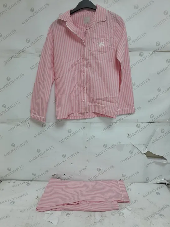 JOHN LEWIS SIZE 11 PINK STRIPED DOVE PYJAMAS 