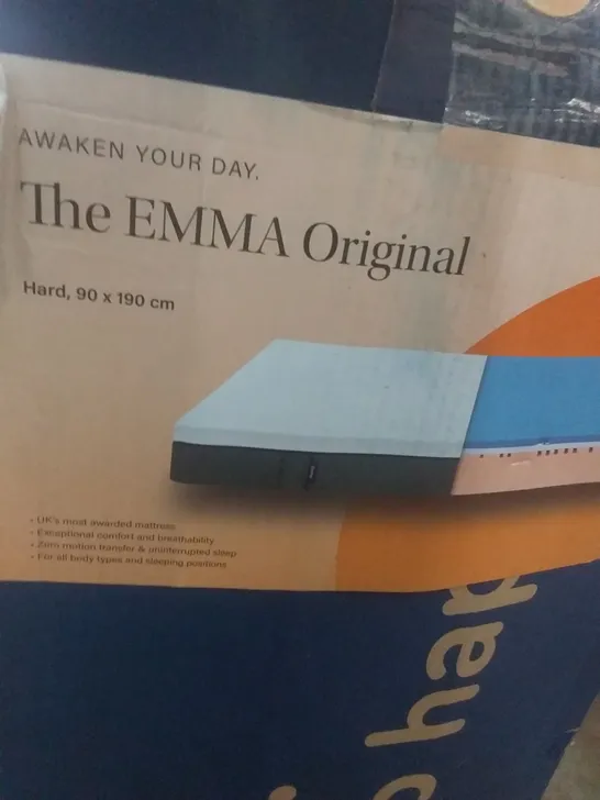 THE EMMA ORIGINAL MATTRESS COLOUR: WHITE  SIZE: 90 x 190CM