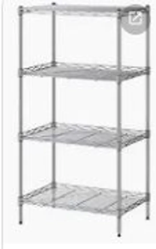 BOXED 4-SHELF ADJUSTABLE STEEL STORAGE SHELVING UNIT - UNIT - COLLECTION ONLY