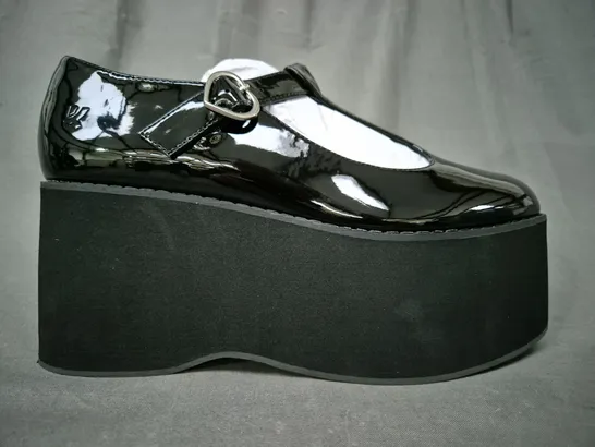 BOXED PAIR OF KOI MORENO BLACK PLATFORM MARY JANES UK SIZE 7