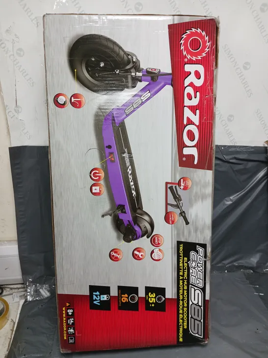 RAZOR POWER CORE S85 ELECTRIC SCOOTER FOR KIDS 8+ - PURPLE - COLLECTION ONLY  RRP £269.99