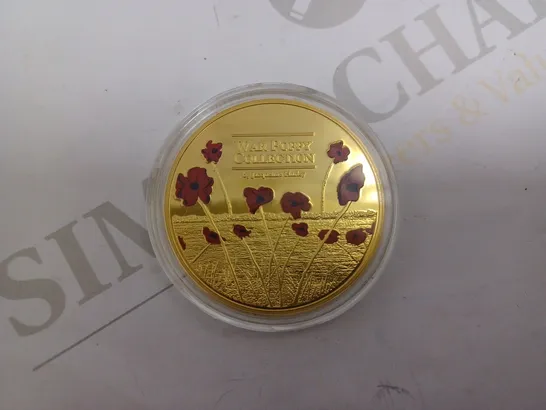 WAR POPPY COLLECTION GOLD COLLECTABLE COIN