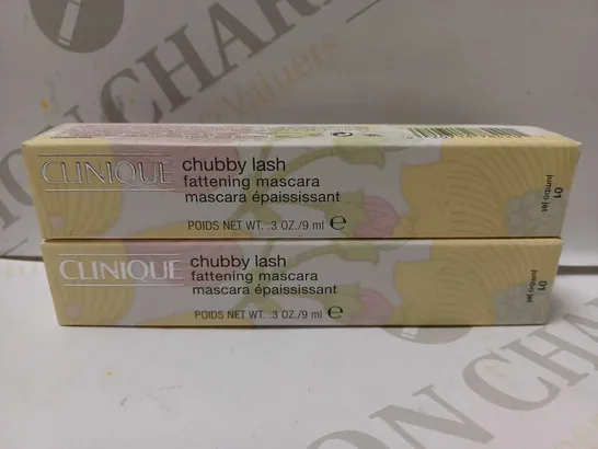 LOT OF 2 CLINIQUE CHUBBY LASH MASCARAS - 01 JUMBO JET