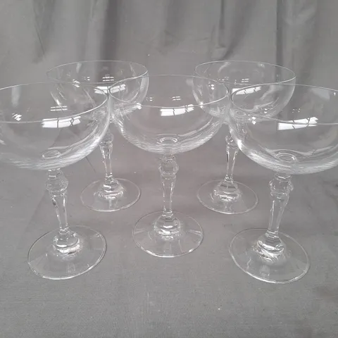 BOXED UNBRANDED SET OF 5 CRYSTAL DRINKING GLASSES - COLLECTION ONLY