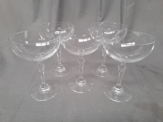 BOXED UNBRANDED SET OF 5 CRYSTAL DRINKING GLASSES - COLLECTION ONLY