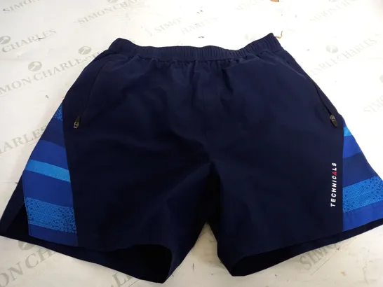 TECHNICALS NAVY ZIP UP SHORTS - XS