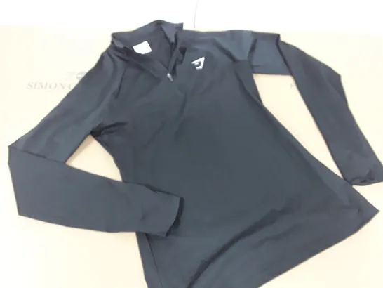 GYMSHARK 1/4 ZIP LONG SLEEVE TRAINING TOP - S