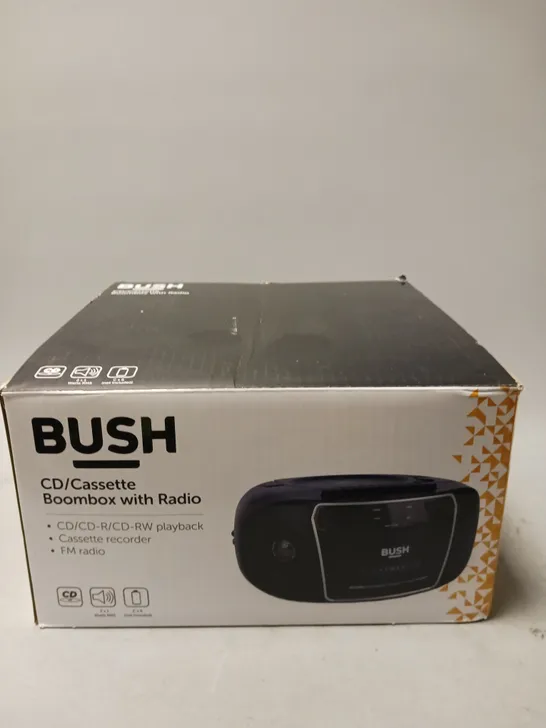 BUSH CD/CASSETTE BOOMBOX WITH RADIO BLACK