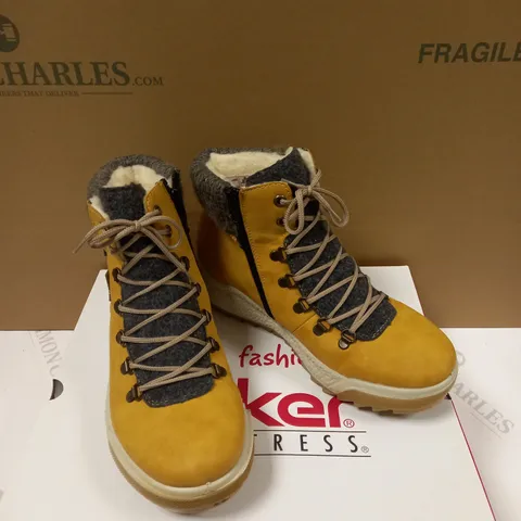 RIEKER LACE BOOT YELLOW - SIZE 6