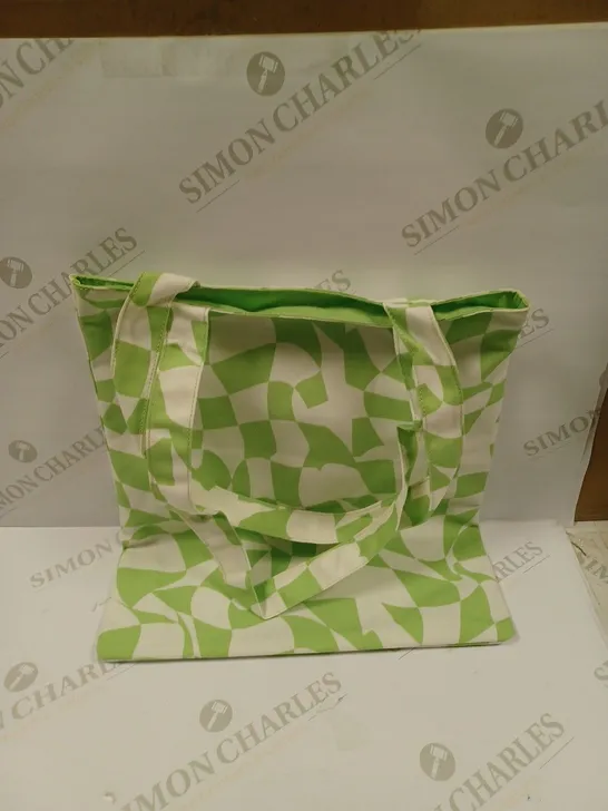 BOX OF 10 BRAND NEW KOI TRIPPY LIME CANVAS SHOPPER BAGS