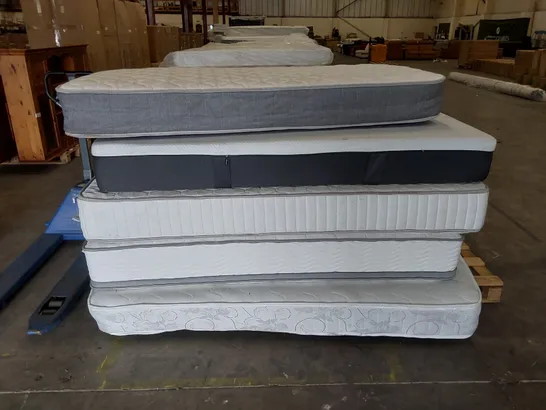 APPROX 5 X ASSORTED MATTRESSES. SIZES, BRANDS AND CONDITIONS VARY