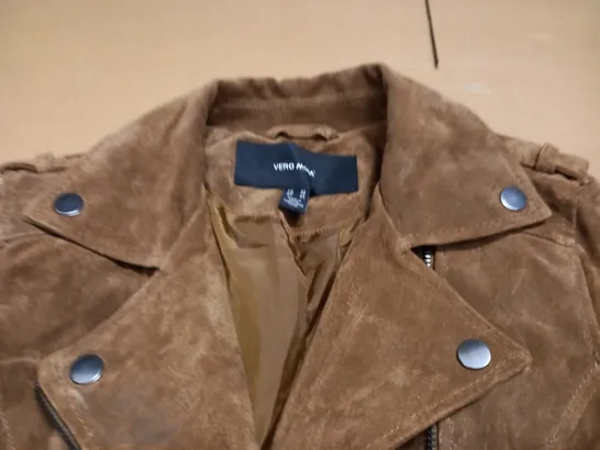 VERO MODA BROWN SUEDE STYLE JACKET - EU XS