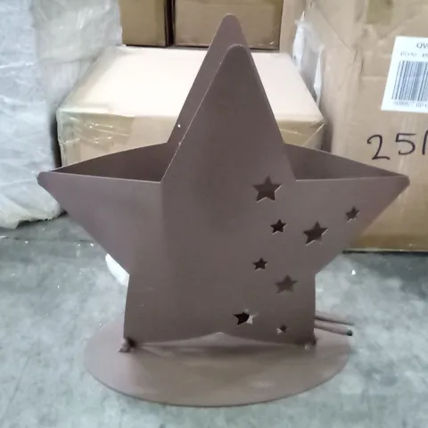 BOXED XMAS EDELROST STAR CANDLE HOLDER 