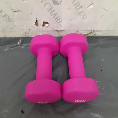 SET OF BODY REVOLUTION  DUMBELLS  -  3KG