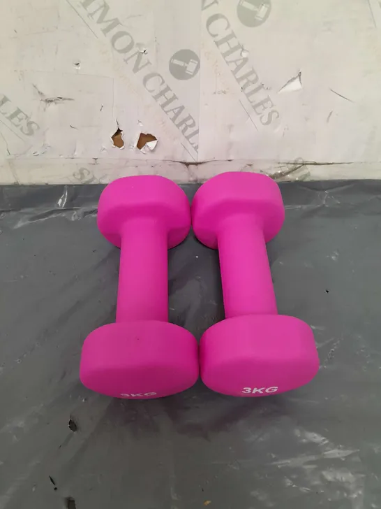 SET OF BODY REVOLUTION  DUMBELLS  -  3KG