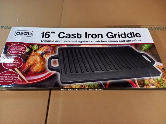 BOXED ASAB 16" CAST IRON GRIDLE