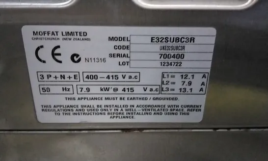 BLUE SEAL TURBOFAN OVER AND PROVER 