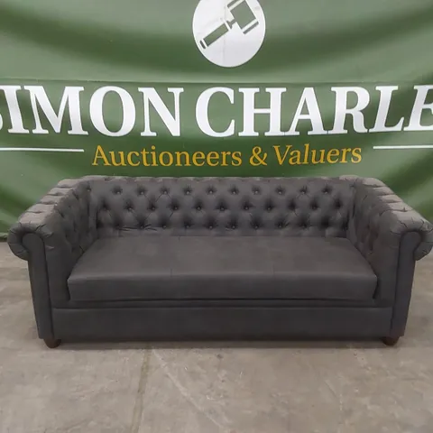 DESIGNER 3 SEATER CHESTERFIELD STYLE SOFA