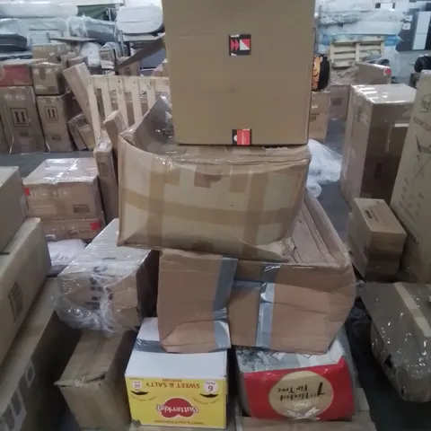 PALLET CONTAINING VARIOUS BOXED FURNITURE PARTS AND OTHER HOUSEHOLD ITEMS ETC.