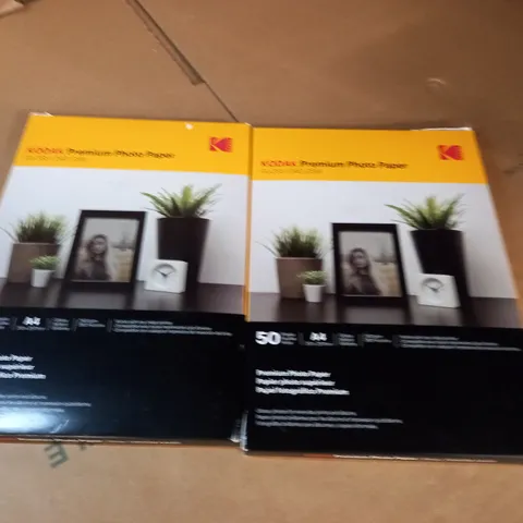 LOT OF 2 KODAK 50-PACKS OF PREMIUM PHOTO PAPER