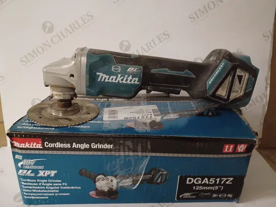 MAKITA DGA517Z ANGLE GRINDER, 18 V, BLUE, 125 MM