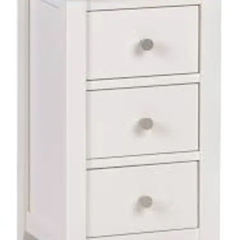 BOXED PIPER 3 DRAWER BEDSIDE TABLE