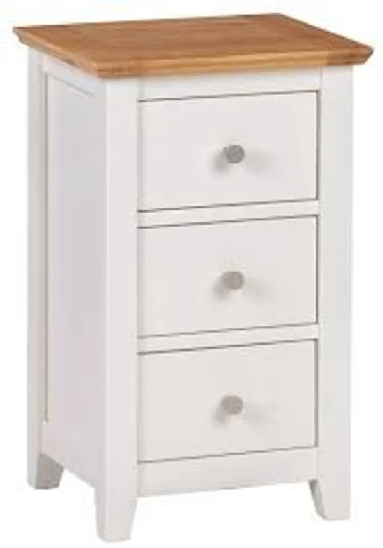 BOXED PIPER 3 DRAWER BEDSIDE TABLE