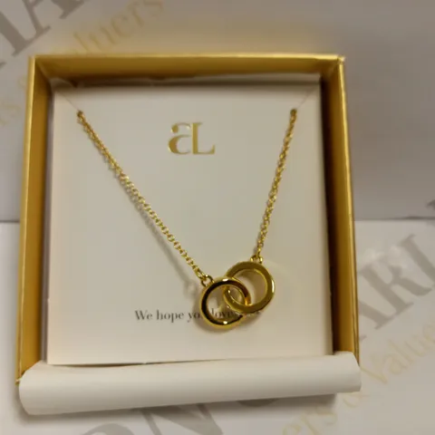 ABBOTT LYON GOLD NECKLACE WITH INTERLINKED LOOP PENDANT