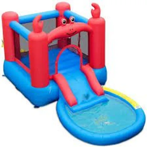 BOXED COSTWAY INFLATABLE RED CRAB THEMED WATER SLIDE PARK