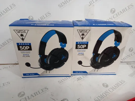 2 X TURTLE BEACH RECON 50P HEADSET