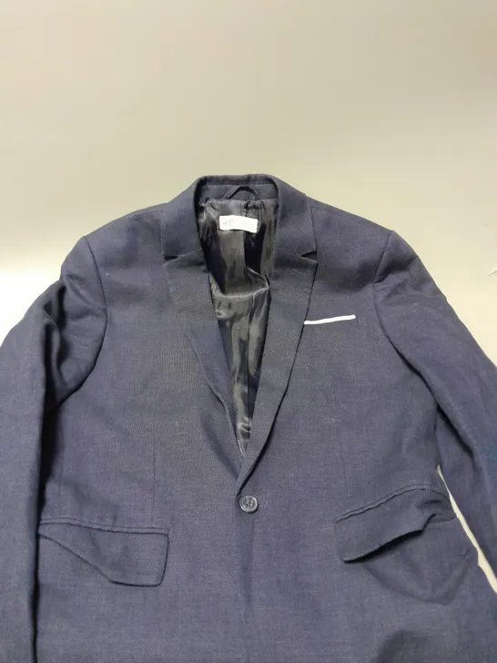 H&M DARK BLUE BUTTON UP BLAZER - UK 13-14 YEARS