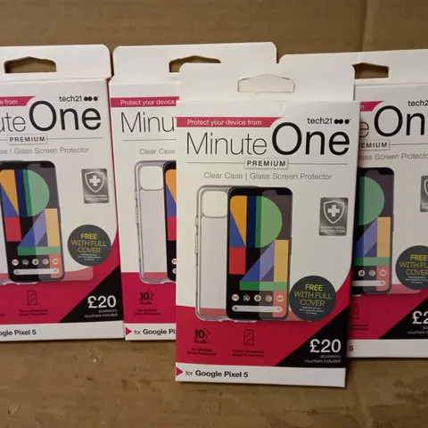 LOT OF 4 MINUTE ONE CLEAR CASES FOR GOOGLE PIXEL 5