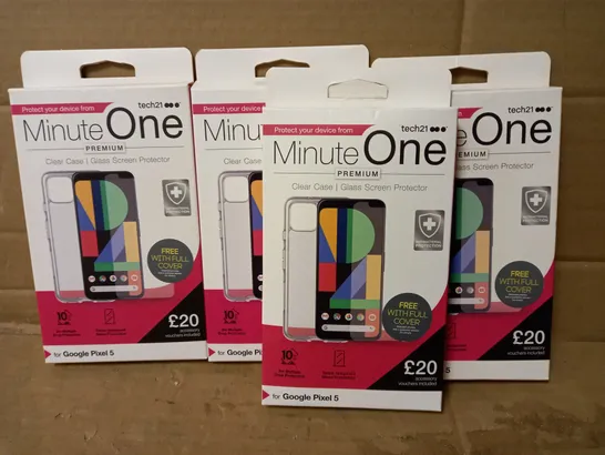 LOT OF 4 MINUTE ONE CLEAR CASES FOR GOOGLE PIXEL 5