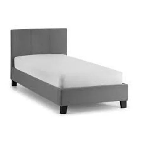 BOXED RILEY FABRIC SINGLE BED FRAME - GREY (1 BOX) [COLLECTION ONLY]