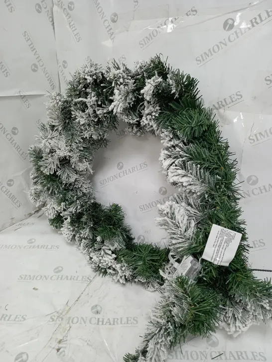 BOXED 6FT PRE LIT EMPEROR FLOCKED GARLAND RRP £44.99