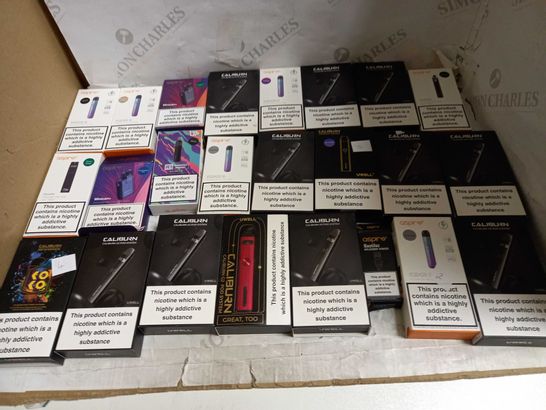 LOT OF APPROXIMATELY 20 E-CIGARATTES TO INCLUDE ASPIRE FLEXUS, CALIBURN A2 POD ETC.