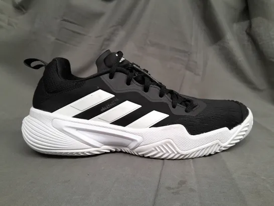 ADIDAS BARRICADE BLACK TRAINERS - UK 7 1/2