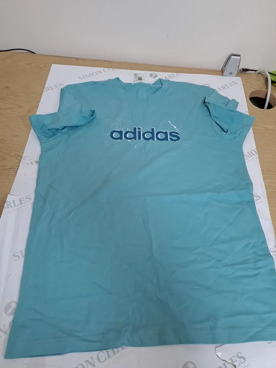 TURQUOISE ADIDAS T-SHIRT SIZE 8-10