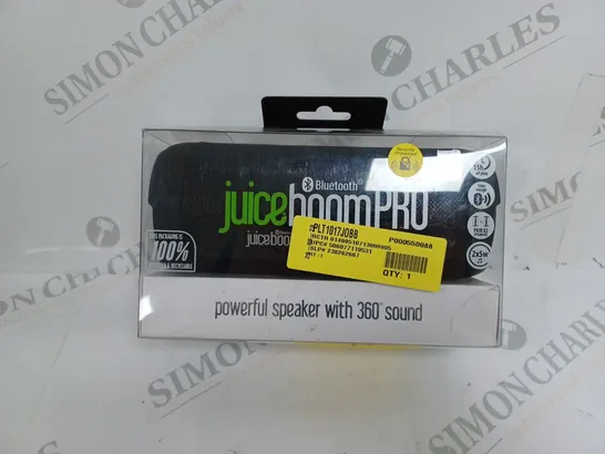 BOXED JUICEBOOMPRO PORTABLE BLUETOOTH SPEAKER 