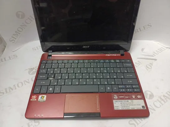 ACER ASPIRE ONE 722 LAPTOP RED