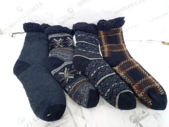 MUK LUKS PACK OF 4 MENS CABIN SOCK 