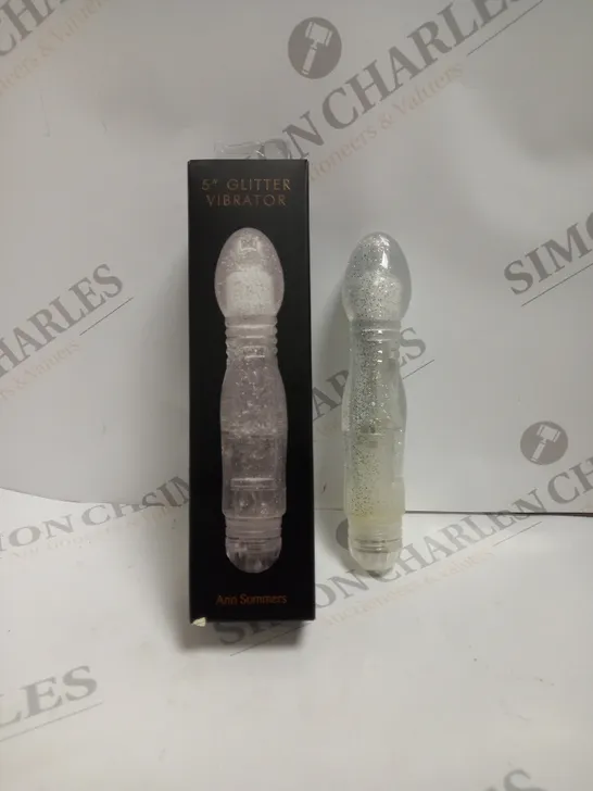 BOXED ANN SUMMERS 5" GLITTER VIBRATOR. 