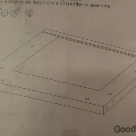 BOXED GOODHOME CARAWAY 40CM INTEGRATED WALL CABINET LIGHT