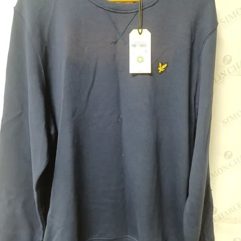 LYLE & SCOTT ORGANIC SWEATSHIRT SIZE XL DARK BLUE