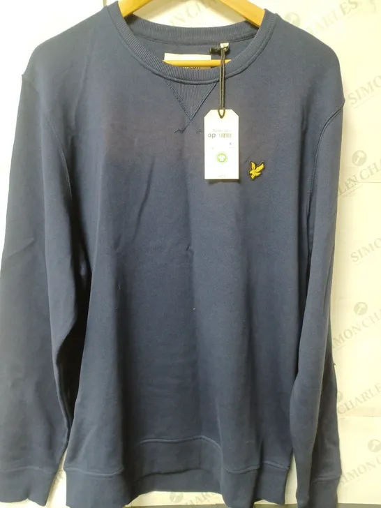 LYLE & SCOTT ORGANIC SWEATSHIRT SIZE XL DARK BLUE