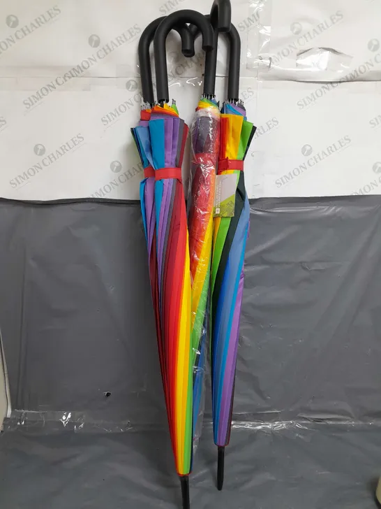 LOT OF 4 MOUNTAIN WAREHOUSE LARGE RAINBOW UMBRELLA 