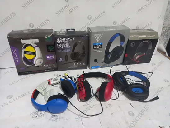 7 ASSORTED GAMING HEADSETS 