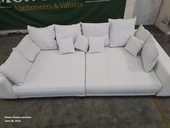 QUALITY DESIGNER BEELIAR LARGE 6 SEATER MODULAR SOFA IN WHITE