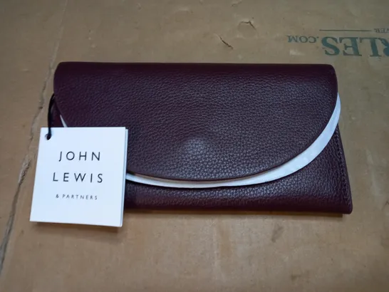 JOHN LEWIS BURGUNDY ARA PURSE 